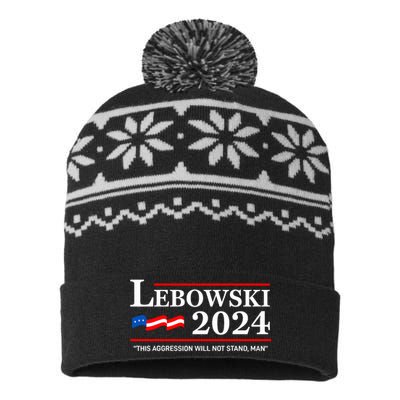 Lebowski 2024 Election Vote Funny USA-Made Snowflake Beanie