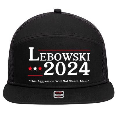 Lebowski 2024 Election Vote Funny 7 Panel Mesh Trucker Snapback Hat