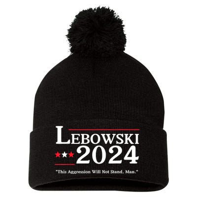 Lebowski 2024 Election Vote Funny Pom Pom 12in Knit Beanie