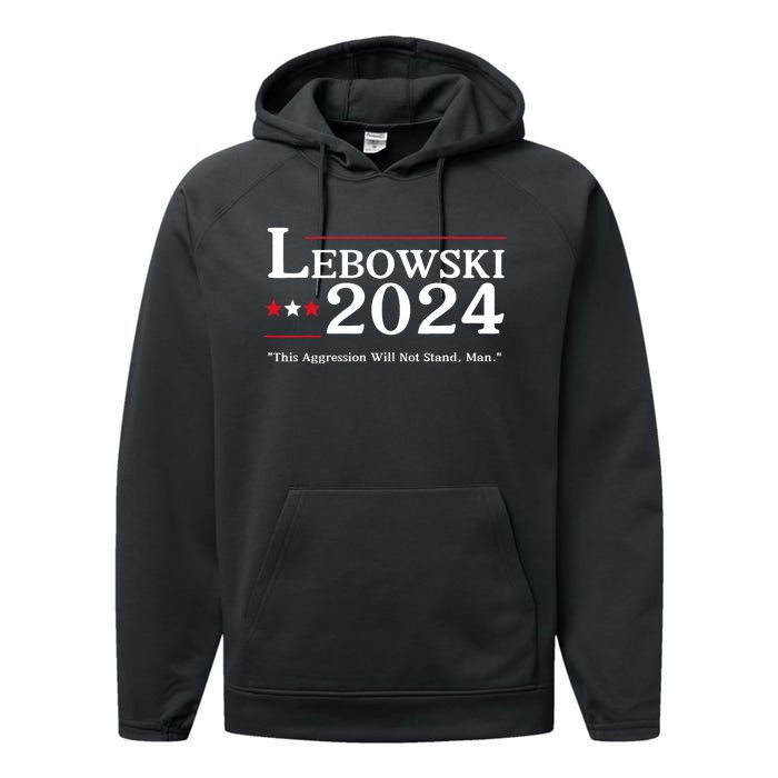 Lebowski 2024 Election Vote Funny Performance Fleece Hoodie