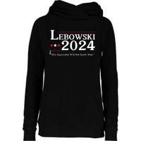 Lebowski 2024 Election Vote Funny Womens Funnel Neck Pullover Hood