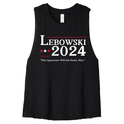 Lebowski 2024 Election Vote Funny Women's Racerback Cropped Tank