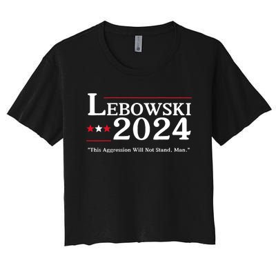 Lebowski 2024 Election Vote Funny Women's Crop Top Tee