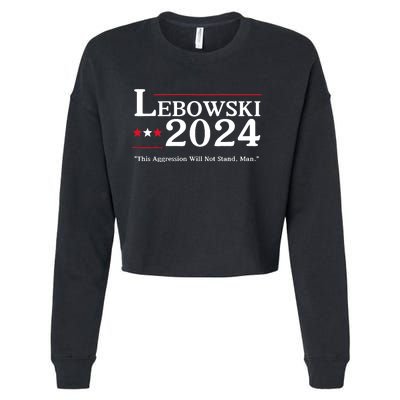 Lebowski 2024 Election Vote Funny Cropped Pullover Crew