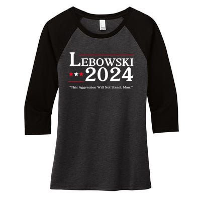 Lebowski 2024 Election Vote Funny Women's Tri-Blend 3/4-Sleeve Raglan Shirt