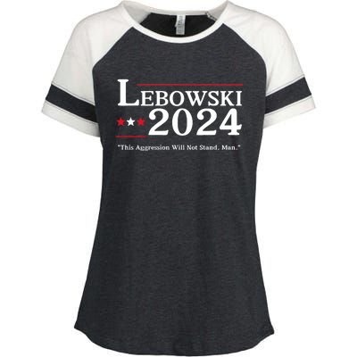 Lebowski 2024 Election Vote Funny Enza Ladies Jersey Colorblock Tee