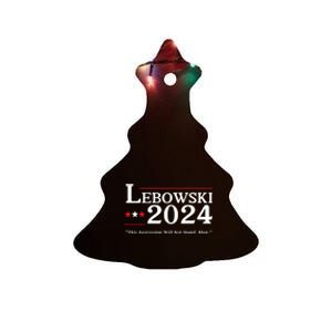 Lebowski 2024 Election Vote Funny Ceramic Tree Ornament