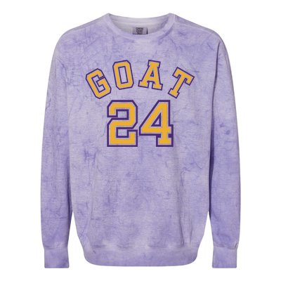 Kobe 24 Goat Jersey Los Angeles Basketball Team Colorblast Crewneck Sweatshirt