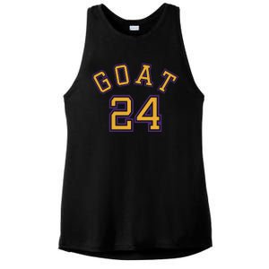 Kobe 24 Goat Jersey Los Angeles Basketball Team Ladies PosiCharge Tri-Blend Wicking Tank