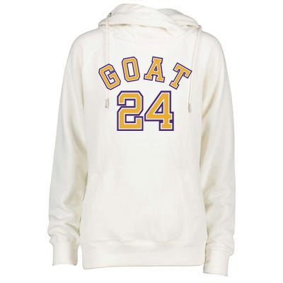 Kobe 24 Goat Jersey Los Angeles Basketball Team Womens Funnel Neck Pullover Hood