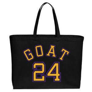 Kobe 24 Goat Jersey Los Angeles Basketball Team Cotton Canvas Jumbo Tote