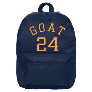 Kobe 24 Goat Jersey Los Angeles Basketball Team 16 in Basic Backpack