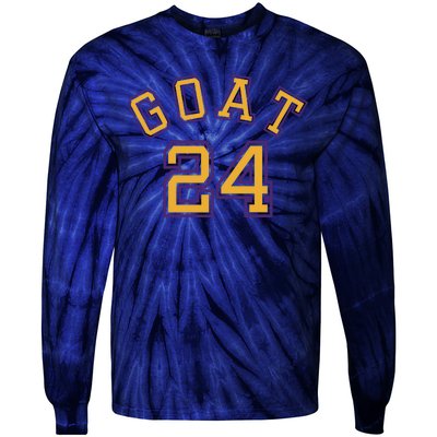 Kobe 24 Goat Jersey Los Angeles Basketball Team Tie-Dye Long Sleeve Shirt