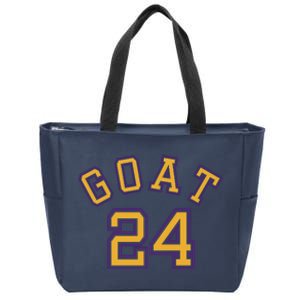 Kobe 24 Goat Jersey Los Angeles Basketball Team Zip Tote Bag