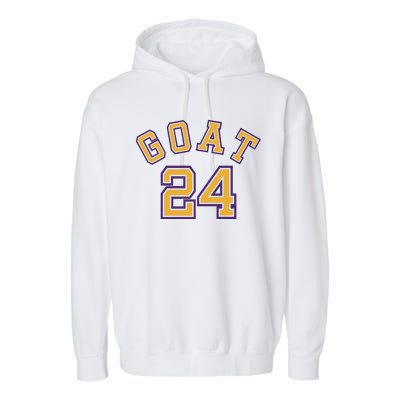 Kobe 24 Goat Jersey Los Angeles Basketball Team Garment-Dyed Fleece Hoodie