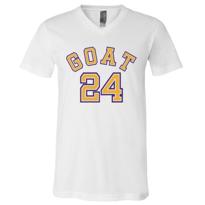 Kobe 24 Goat Jersey Los Angeles Basketball Team V-Neck T-Shirt