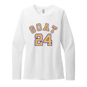 Kobe 24 Goat Jersey Los Angeles Basketball Team Womens CVC Long Sleeve Shirt