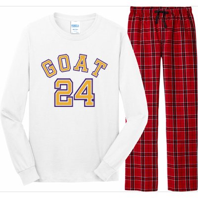 Kobe 24 Goat Jersey Los Angeles Basketball Team Long Sleeve Pajama Set