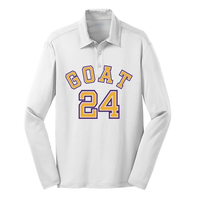 Kobe 24 Goat Jersey Los Angeles Basketball Team Silk Touch Performance Long Sleeve Polo