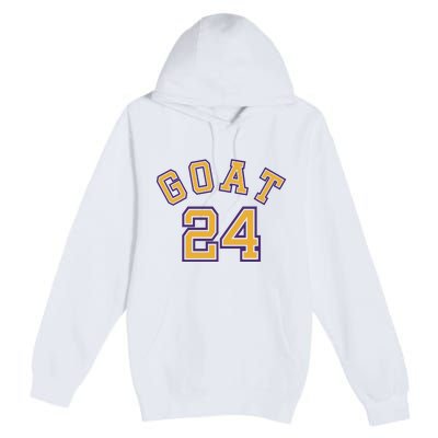 Kobe 24 Goat Jersey Los Angeles Basketball Team Premium Pullover Hoodie