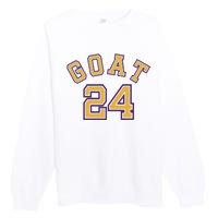 Kobe 24 Goat Jersey Los Angeles Basketball Team Premium Crewneck Sweatshirt