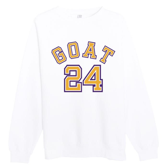 Kobe 24 Goat Jersey Los Angeles Basketball Team Premium Crewneck Sweatshirt