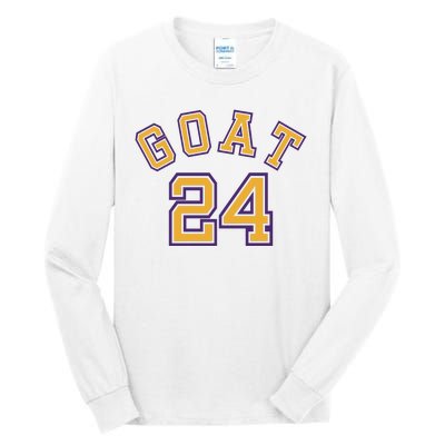 Kobe 24 Goat Jersey Los Angeles Basketball Team Tall Long Sleeve T-Shirt