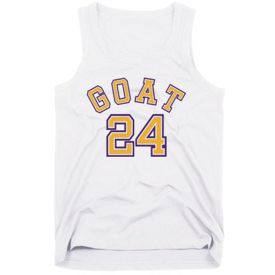 Kobe 24 Goat Jersey Los Angeles Basketball Team Tank Top