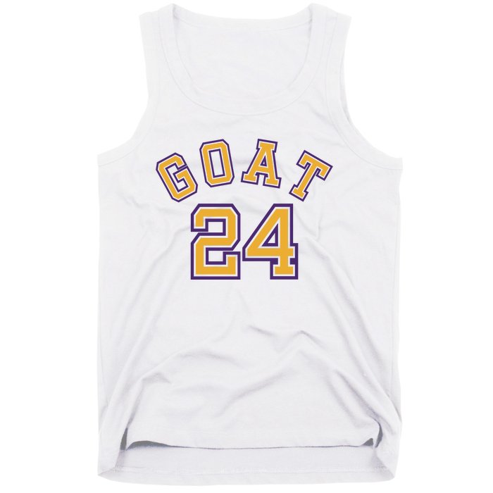 Kobe 24 Goat Jersey Los Angeles Basketball Team Tank Top