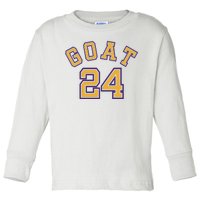 Kobe 24 Goat Jersey Los Angeles Basketball Team Toddler Long Sleeve Shirt