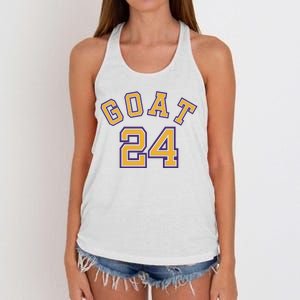 Kobe 24 Goat Jersey Los Angeles Basketball Team Women's Knotted Racerback Tank