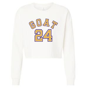 Kobe 24 Goat Jersey Los Angeles Basketball Team Cropped Pullover Crew