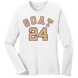 Kobe 24 Goat Jersey Los Angeles Basketball Team Ladies Long Sleeve Shirt