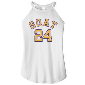 Kobe 24 Goat Jersey Los Angeles Basketball Team Women's Perfect Tri Rocker Tank