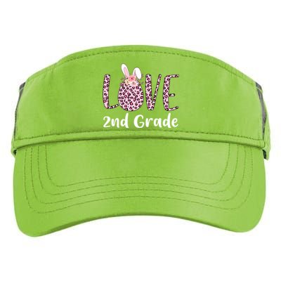 Love 2nd Grade Eggs Leopard Cute Bunny Teacher Easter Day Great Gift Adult Drive Performance Visor