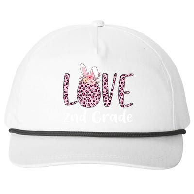 Love 2nd Grade Eggs Leopard Cute Bunny Teacher Easter Day Great Gift Snapback Five-Panel Rope Hat