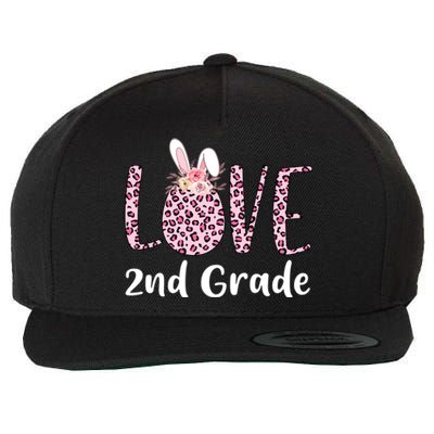 Love 2nd Grade Eggs Leopard Cute Bunny Teacher Easter Day Great Gift Wool Snapback Cap