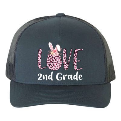 Love 2nd Grade Eggs Leopard Cute Bunny Teacher Easter Day Great Gift Yupoong Adult 5-Panel Trucker Hat