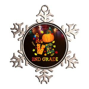 Love 2nd Grade Happy Fall Yall Autumn Teacher Student Gift Metallic Star Ornament