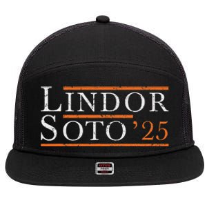 Lindor 25 New York Fan Design 7 Panel Mesh Trucker Snapback Hat