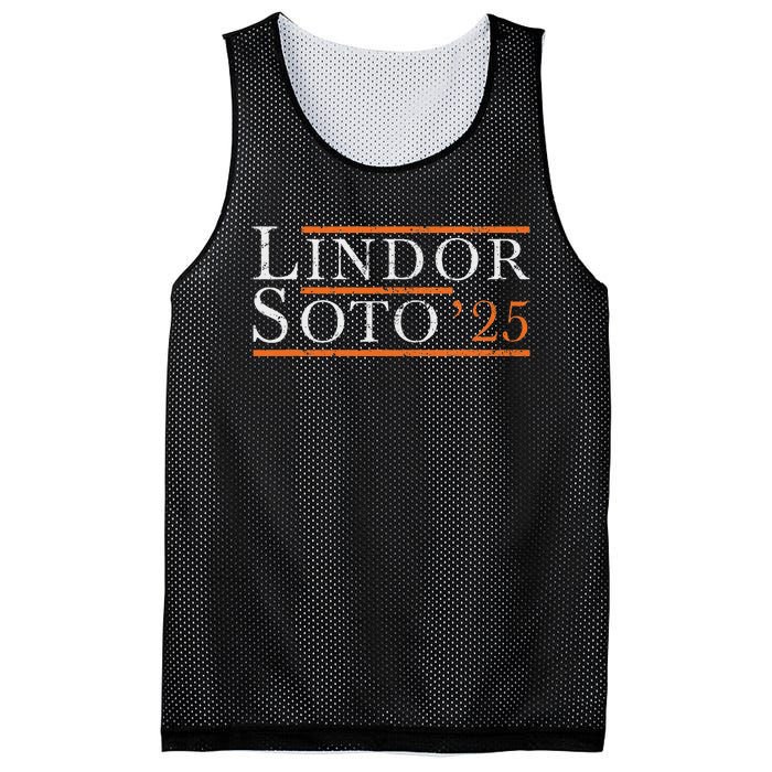 Lindor 25 New York Fan Design Mesh Reversible Basketball Jersey Tank