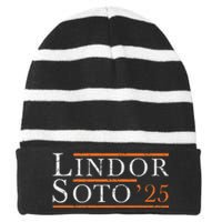 Lindor 25 New York Fan Design Striped Beanie with Solid Band