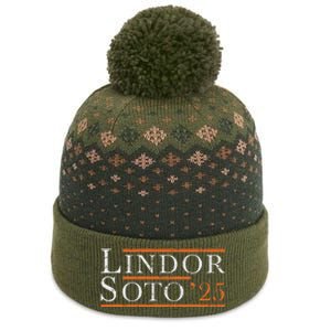 Lindor 25 New York Fan Design The Baniff Cuffed Pom Beanie