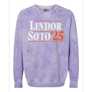 Lindor 25 New York Fan Merch Colorblast Crewneck Sweatshirt