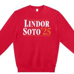 Lindor 25 New York Fan Merch Premium Crewneck Sweatshirt