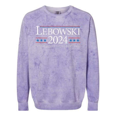 Lebowski 2024 Political Election Vote 2024 Colorblast Crewneck Sweatshirt