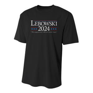 Lebowski 2024 Political Election Vote 2024 Youth Performance Sprint T-Shirt