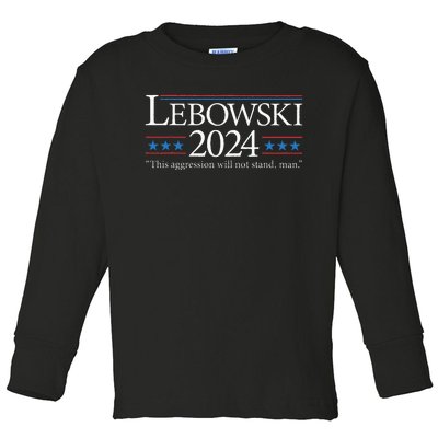 Lebowski 2024 Political Election Vote 2024 Toddler Long Sleeve Shirt