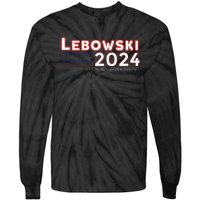 Lebowski 2024 This Aggression Will Stop Man For Election Tie-Dye Long Sleeve Shirt