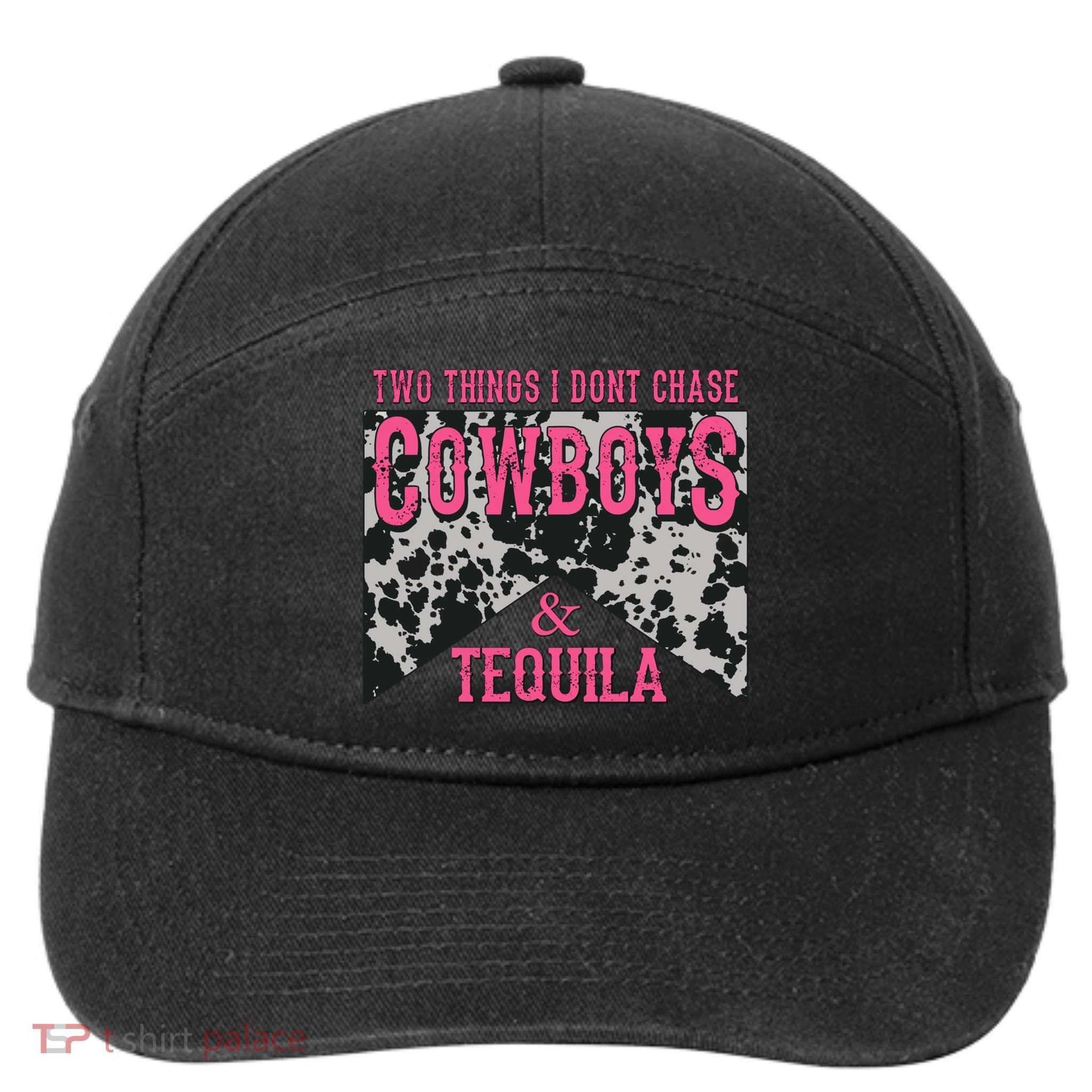 Leopard 2 Things I Don't Chase Cowboys And Tequila Western Gift 7-Panel Snapback Hat